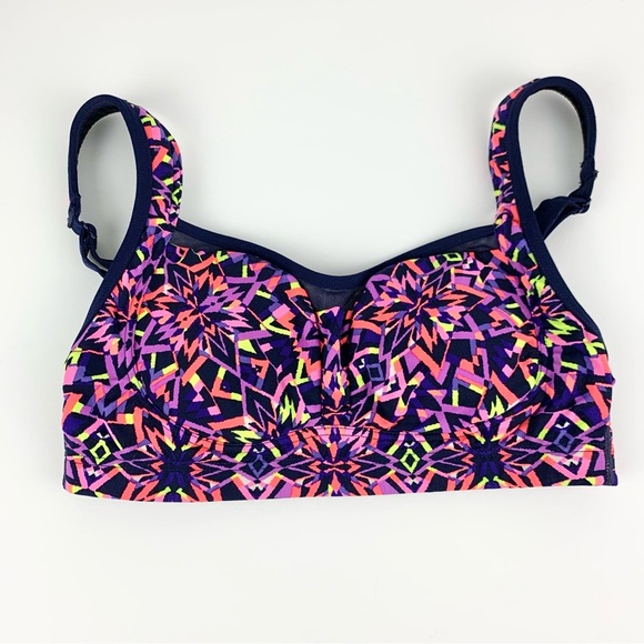 TYR Carnivale Lily Neon Multicolored Swim Bikini Top Small - Picture 4 of 12